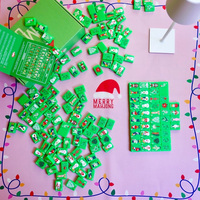 Juego de Fichas de Mahjong de Lujo con Diseño de Cascanueces y Muñeco de Nieve Grabado, con 10 Fichas Joker, para Noche de Juegos Navideños 2026, Nuevo