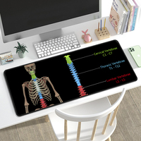 Tapis de souris de jeu Wellux populaire à motif de dessin animé, écologique, avec logo personnalisé par sublimation, résistant à l'eau, anti-rayures, en matériau gris transparent