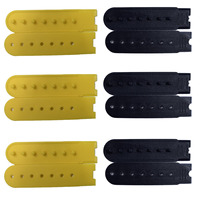 12 paires de sangles à pression en plastique noir à 7 trous, attaches de remplacement pour ceintures, boucles à pression de réparation