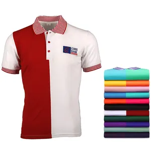 Verkiezing Mannen Poloshirt 100% Katoen Promotionele Kraag Polo T-shirt Met Aangepaste Afdrukken Logo
