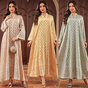 Robe longue traditionnelle de Dubaï pour femme, Abaya Eid, Jalabiya imprimée, <span class=keywords><strong>Caftan</strong></span> de prière Ramadan orné de diamants, Robe longue Vestidos Largos - Product Image 2