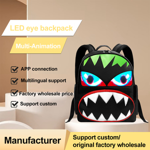 Thuận tiện màu xanh răng kết nối tùy chỉnh trở lại gói du lịch quảng cáo tiếp thị <span class=keywords><strong>LED</strong></span> Túi ánh sáng <span class=keywords><strong>LED</strong></span> ít Quái Vật Ba lô - Product Image 2