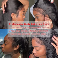 Perruque M Hairline 13x6 Ultra Skin Melt HD Full Lace Front Wig Yaki Kinky Straight en Cheveux Humains Vierges Brésiliens Naturels avec Dentelle Transparente