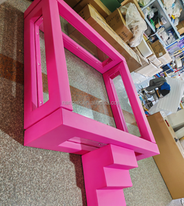 Piscina di Palline Rosa Intenso Quadrata per Interni/Esterni con Pannelli Trasparenti e Palline Morbide per Feste ed Eventi a Noleggio - Product Image 5