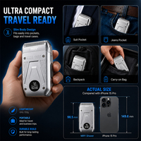 Rasoir Électrique Portable MRY avec Écran Numérique, Tondeuse Escamotable, Rechargeable, pour Hommes, Type-C, OEM ODM