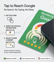 Support en acrylique pour carte RFID NFC avec évaluation Google Review, capteur intelligent, design personnalisable, NFC haute fréquence pour usage hôtelier Google