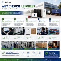 Lefor Komple Kit Güneş Enerjisi Hibrit Sistemi 3kW 6kW 12kW Tek Fazlı Üç Fazlı LiFePO4 Batarya ile Konut ve Ticari Kullanım İçin