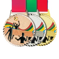 Médailles de tennis de table sportives personnalisées en alliage de zinc 3D, or, argent, bronze, avec logo sur mesure, vente en gros Oneway