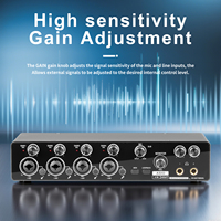 Carte son Audio professionnelle ASIO RX4 Interface audio USB 4 canaux avec préamplificateur micro pour l'enregistrement en direct