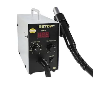 Orijinal hızlı 857DW + lehimleme İstasyonu sıcak hava tabancası 580W ısıtıcı helisel SMD sökme sıcak Rework istasyonu