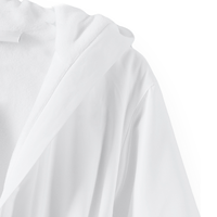 Vente en gros Peignoir à capuche blanc en microfibre de luxe super doux Peignoir brodé avec logo personnalisé pour femmes pour la maison et l'hôtel