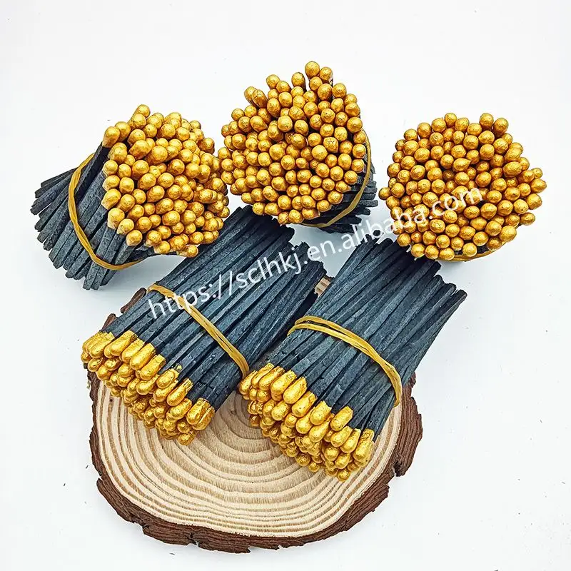 Premium Black Wooden Matchsticks with Gold Tips Sophisticated Fire Starters for Home Hotel Use High Quality Matches Category