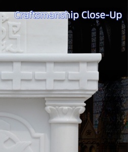 Fabbrica diretta mano intagliato in marmo pulpito podio per la progettazione della chiesa religiose decorate sculture in pietra e sculture - Product Image 5