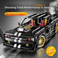 Ensemble de blocs de construction GULY 10637 Challenger Supercar, modèle de voiture RC statique et améliorable à l'échelle 1:8, 3751 pièces, briques d'assemblage DIY