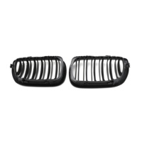 Grille de pare-chocs avant double ligne noir mat pour Bmw série 3 E46 2002 2003 2004