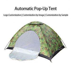 Tente de camping camouflage imperméable à l'eau en polyester carré pour 1 à 3 personnes, protection UV, ouverture automatique rapide, pliable, pour l'été en plein air - Product Image 2