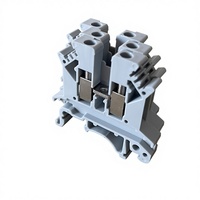 Bornes à vis modulaires ignifuges à montage sur rail DIN gris pour fils électriques industriels, câbles électriques