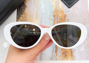 Lunettes de soleil ovales unisexes de luxe, design de haute qualité, logo personnalisé, monture en acétate, vente chaude, classique, UV400 2025 - Product Image 5