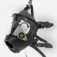 Masque SCBA réglable en silicone de conception large hautement ignifuge de type 4 avec filet de tête en Kevlar pour la lutte contre les incendies