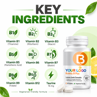 OEM ODM Vitamine B Complexe Comprimés à Croquer Saveur Citron Soda Complément Alimentaire Nutrition Quotidienne Marque Privée Vitamine B Vente en Gros
