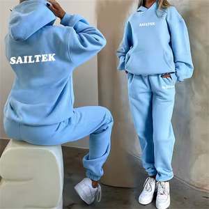 Conjunto de sudadera con capucha y Jogger de talla grande de 2 piezas para mujer - Product Image 3