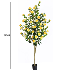 Nouvelle Conception Arbre Camélia Artificiel Vert & Rouge Bonsaï Écologique Fournitures de Jardinage pour la Maison et le <span class=keywords><strong>Jardin</strong></span> Utilisation Pâques - Product Image 6