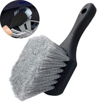 Brosse pour jantes de voiture, nettoyeur de jantes à manche court, brosse de détaillage pour moyeux de roues, outil de lavage