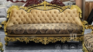 Lo último en muebles antiguos de palacio para sala de estar, juego de sofás grandes de madera de Italia <span class=keywords><strong>del</strong></span> <span class=keywords><strong>siglo</strong></span> <span class=keywords><strong>XIX</strong></span>, decoración clásica dorada, sofás de lujo reales - Product Image 3