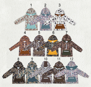 เสื้อฮู้ดมีซิปสำหรับเด็กชายและเด็กหญิง ลายพรางใต้ท้องฟ้า สำหรับล่ากวาง มีกระเป๋า - Product Image 1