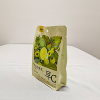 Op maat gedrukte matte fruitthee verpakkingszakjes voor snacks met achtzijdige verzegeling en staande uitvoering met ophanggaten