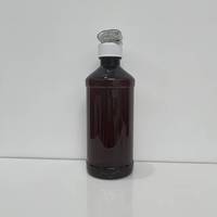 Botella de Jugo Redonda de PET Ámbar de 500 ml con Tapa de Rosca a Prueba de Manipulación, Sello de Aluminio Termoencogible, Grado Médico, Marca NQ