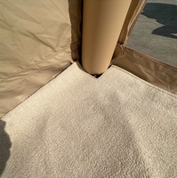 Tapis épais et chaud en flanelle kaki de 5,8 mètres carrés, couleur unie minimaliste, couverture de luxe légère à la française, spécial pour les tentes
