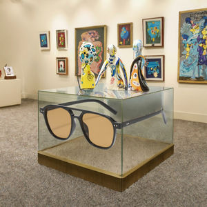 Gafas de Sol de Piloto Retro XY-13166 con Protección UV400, Montura Dorada/Beige, Cuadradas, de Aro Completo, Doble Viga, Unisex - Product Image 3