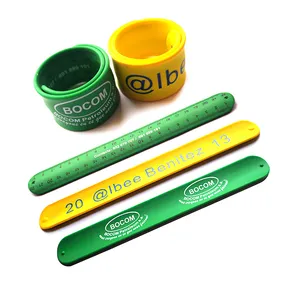 La publicité promotionnelle Kid Logo personnalisé Slap Snap Bracelet en caoutchouc de silicone Bracelet