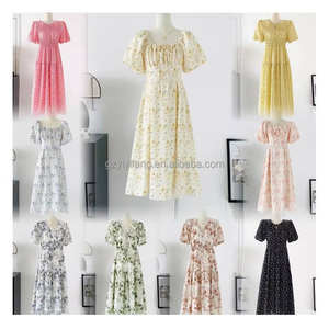 Vestido Casual de Verano para Mujer, Diseño de Gasa con Estampado Floral, Oferta al por Mayor a Bajo <span class=keywords><strong>Precio</strong></span> - Product Image 3