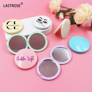 Private Label Makeup Mini Small <strong>Mirror</strong> Hand ABS Double Side <strong>Foldable</strong> Portable Pocket Compact Travel Size Cosmetic Round <strong>Mirror</strong> - Product Image 2