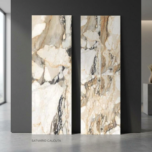 Losas de piedra sinterizada de porcelana brillante Pulpis Pink de 800x2400 mm con aspecto de mármol para encimeras y pisos de cocinas modernas - Product Image 5