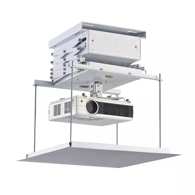 HEYU Motorized Projector Scissor Lift with Universal Head Projector Mount Holder Projector Lift