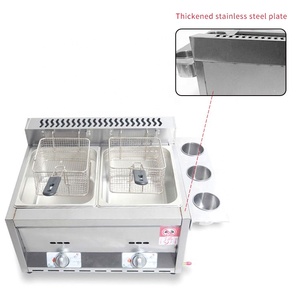 <span class=keywords><strong>Friteuse</strong></span> électrique au gaz industriel robuste, <span class=keywords><strong>Double</strong></span> réservoir, en acier inoxydable, objet Commercial, robuste - Product Image 2