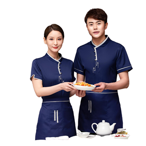 Uniforme de camarero de poliéster unisex para ropa de trabajo de <span class=keywords><strong>restaurante</strong></span> y bar para el personal - Product Image 1