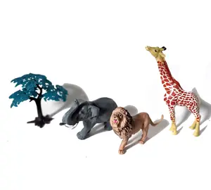 Высококачественная игрушка для зоопарка, Набор фигурок диких мини-животных, пластиковая игрушка, Набор фигурок жирафа из ПВХ, OEM пластиковые фигурки животных из джунглей