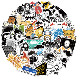 50 Stück Cartoon Belike Themen DIY Graffiti Aufkleber PVC Wasserdicht Selbstklebend für Laptop Gepäck für Jugendliche Erwachsene Vinyl-Aufkleber Geschenke - Product Image 1