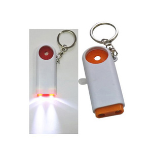 Custom Logo Mini LED Flashlight Keychain with Token