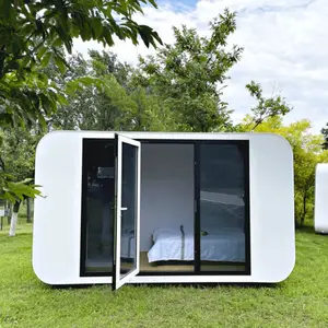 Rumah kecil rumah rumah pondok desain gaya Modern berbentuk Apple luar ruangan untuk hidup dan bekerja kabin Apple