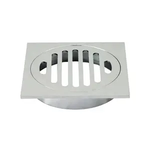 Excellent Quality Kingchun chrome plated floor waste bathroom square decorative grate floor waste(K1101)