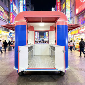 Camion de restauration mobile LED lumineux et coloré pour la vente de glaces, en acier inoxydable, longueur 13 pieds, idéal pour les paysages urbains nocturnes - Product Image 2