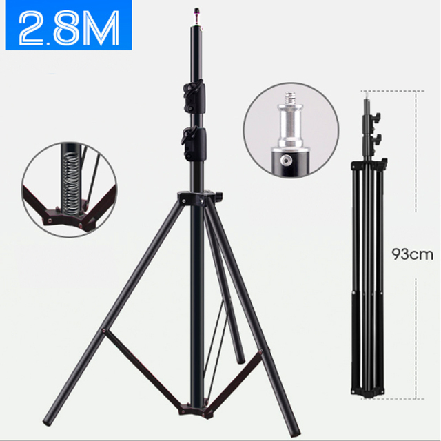 280cm 2.8m 9FT Pro Heavy Duty Light Stand Foldable Photo Studio Tripod for TV Station & Light Studios