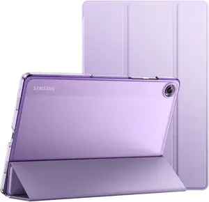 三星Galaxy tab A9 8.7英寸2023 SM-X110批发超薄半透明背三折对开支架保护平板电脑外壳