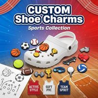 Breloques de chaussures en PVC personnalisées en gros pour le sport : basketball, football, trophées – Décorations pour sabots, cadeaux d'encouragement pour équipes sportives