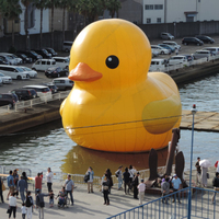 Canard Géant Gonflable Jaune en PVC – Mascotte Gonflable pour Événements et Publicité sur l'Eau